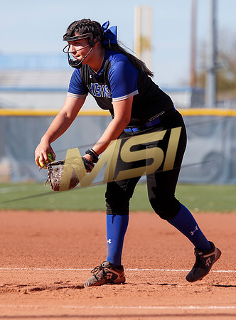 The  West Point Dragons girls softball team take on the Dobson Mustangs