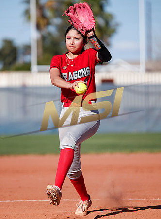The  West Point Dragons girls softball team take on the Dobson Mustangs