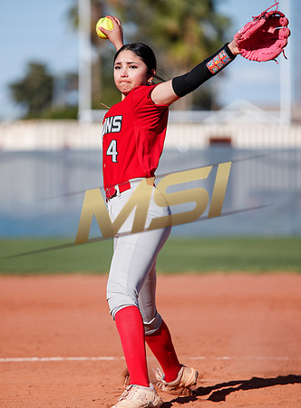 The  West Point Dragons girls softball team take on the Dobson Mustangs