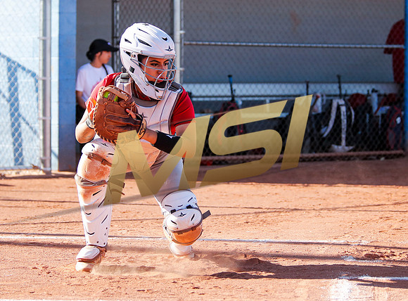 The  West Point Dragons girls softball team take on the Dobson Mustangs
