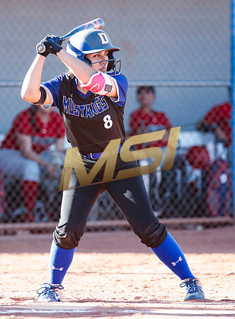 The  West Point Dragons girls softball team take on the Dobson Mustangs
