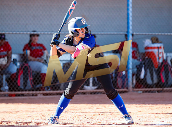 The  West Point Dragons girls softball team take on the Dobson Mustangs