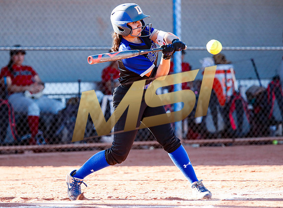 The  West Point Dragons girls softball team take on the Dobson Mustangs