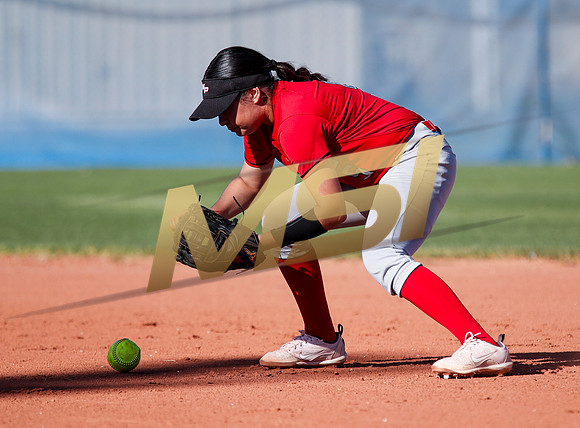 The  West Point Dragons girls softball team take on the Dobson Mustangs