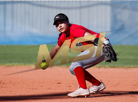 The  West Point Dragons girls softball team take on the Dobson Mustangs