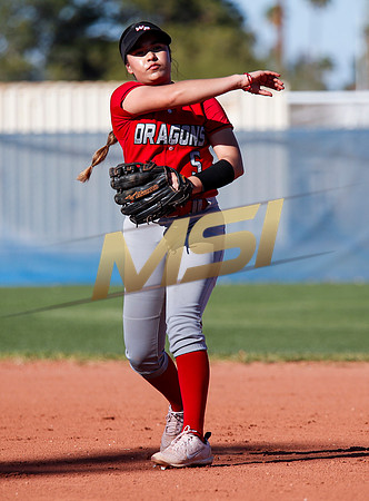 The  West Point Dragons girls softball team take on the Dobson Mustangs