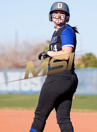 The  West Point Dragons girls softball team take on the Dobson Mustangs