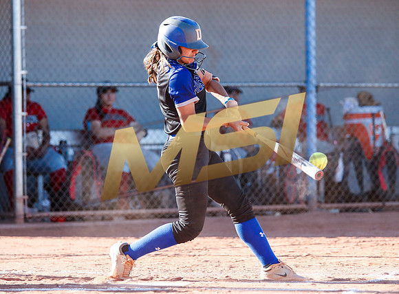 The  West Point Dragons girls softball team take on the Dobson Mustangs