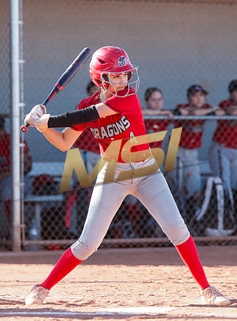 The  West Point Dragons girls softball team take on the Dobson Mustangs