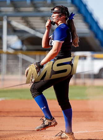 The  West Point Dragons girls softball team take on the Dobson Mustangs