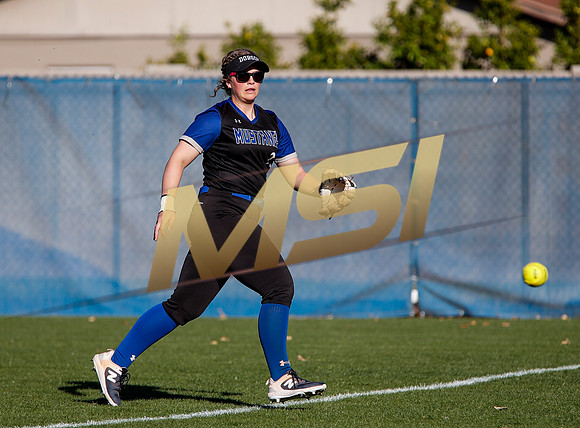 The  West Point Dragons girls softball team take on the Dobson Mustangs