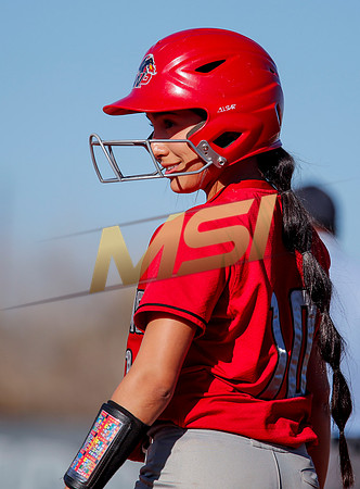 The  West Point Dragons girls softball team take on the Dobson Mustangs