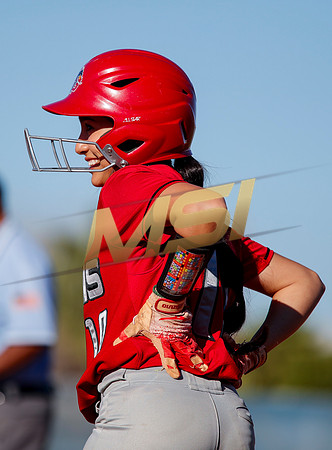 The  West Point Dragons girls softball team take on the Dobson Mustangs