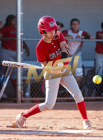 The  West Point Dragons girls softball team take on the Dobson Mustangs