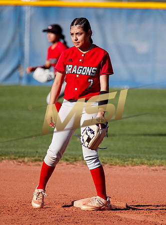 The  West Point Dragons girls softball team take on the Dobson Mustangs