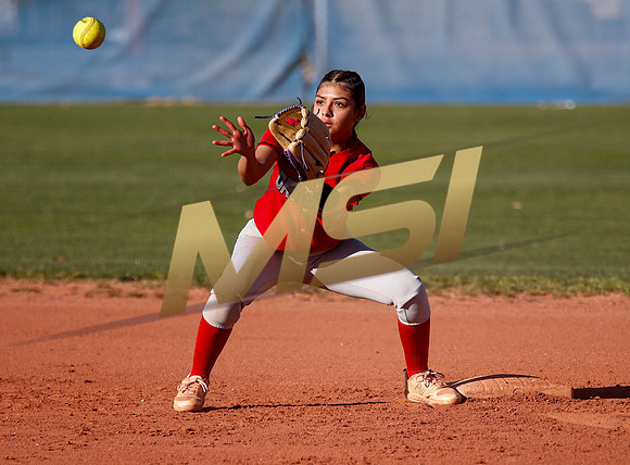 The  West Point Dragons girls softball team take on the Dobson Mustangs