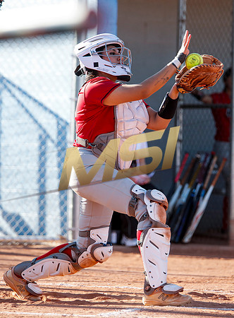 The  West Point Dragons girls softball team take on the Dobson Mustangs