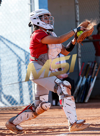 The  West Point Dragons girls softball team take on the Dobson Mustangs