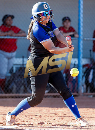 The  West Point Dragons girls softball team take on the Dobson Mustangs