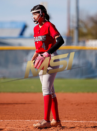 The  West Point Dragons girls softball team take on the Dobson Mustangs