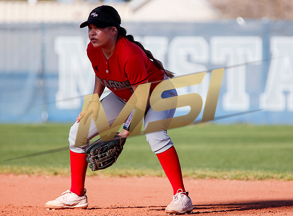 The  West Point Dragons girls softball team take on the Dobson Mustangs