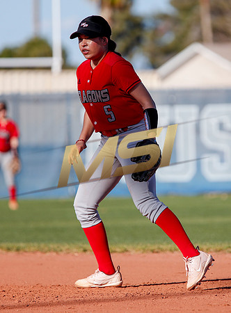 The  West Point Dragons girls softball team take on the Dobson Mustangs