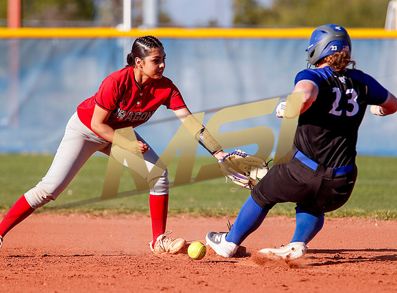The  West Point Dragons girls softball team take on the Dobson Mustangs