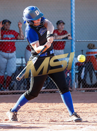 The  West Point Dragons girls softball team take on the Dobson Mustangs