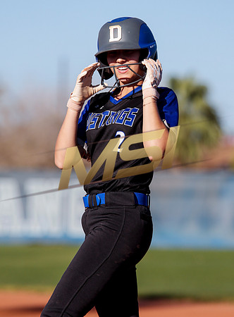 The  West Point Dragons girls softball team take on the Dobson Mustangs