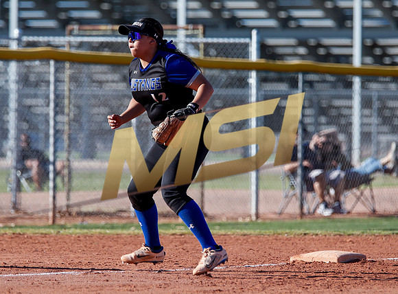 The  West Point Dragons girls softball team take on the Dobson Mustangs