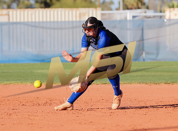 The  West Point Dragons girls softball team take on the Dobson Mustangs