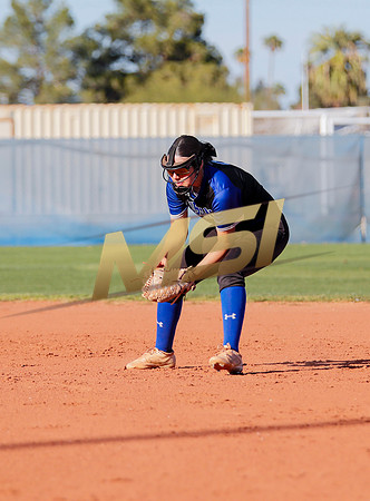 The  West Point Dragons girls softball team take on the Dobson Mustangs