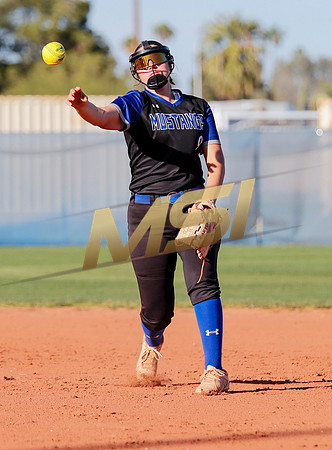 The  West Point Dragons girls softball team take on the Dobson Mustangs