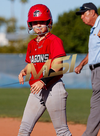 The  West Point Dragons girls softball team take on the Dobson Mustangs