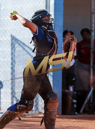 The  West Point Dragons girls softball team take on the Dobson Mustangs