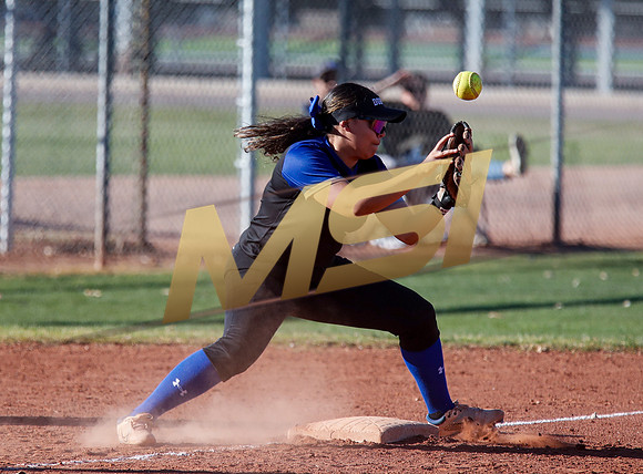 The  West Point Dragons girls softball team take on the Dobson Mustangs
