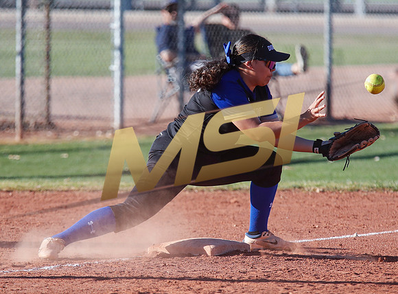 The  West Point Dragons girls softball team take on the Dobson Mustangs
