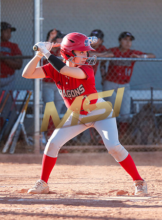 The  West Point Dragons girls softball team take on the Dobson Mustangs