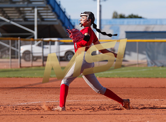 The  West Point Dragons girls softball team take on the Dobson Mustangs