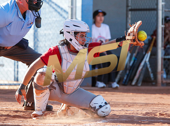The  West Point Dragons girls softball team take on the Dobson Mustangs