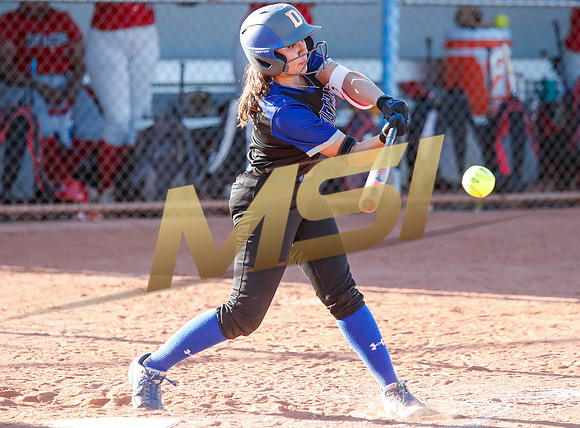 The  West Point Dragons girls softball team take on the Dobson Mustangs