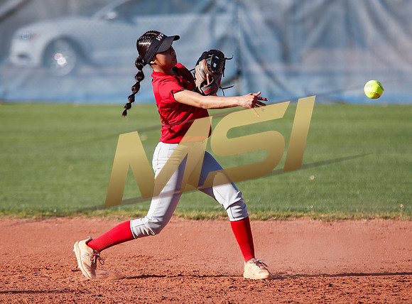The  West Point Dragons girls softball team take on the Dobson Mustangs