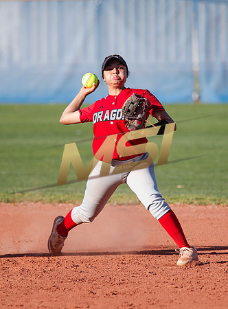 The  West Point Dragons girls softball team take on the Dobson Mustangs