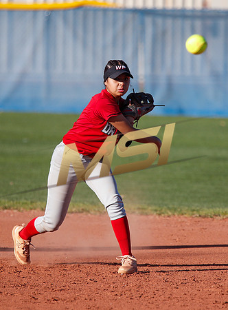 The  West Point Dragons girls softball team take on the Dobson Mustangs