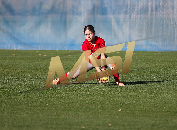 The  West Point Dragons girls softball team take on the Dobson Mustangs