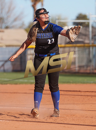 The  West Point Dragons girls softball team take on the Dobson Mustangs