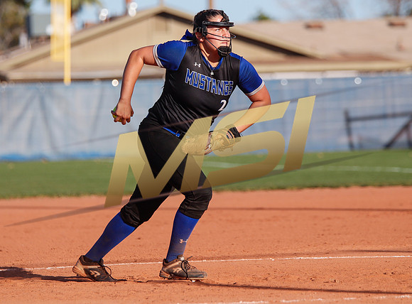 The  West Point Dragons girls softball team take on the Dobson Mustangs