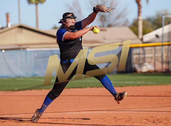 The  West Point Dragons girls softball team take on the Dobson Mustangs
