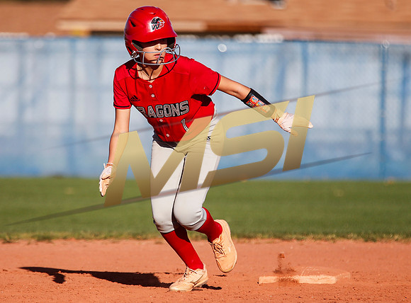 The  West Point Dragons girls softball team take on the Dobson Mustangs