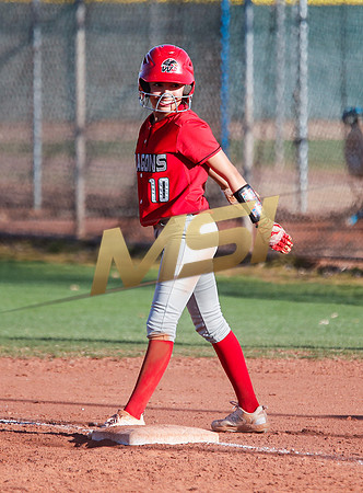 The  West Point Dragons girls softball team take on the Dobson Mustangs